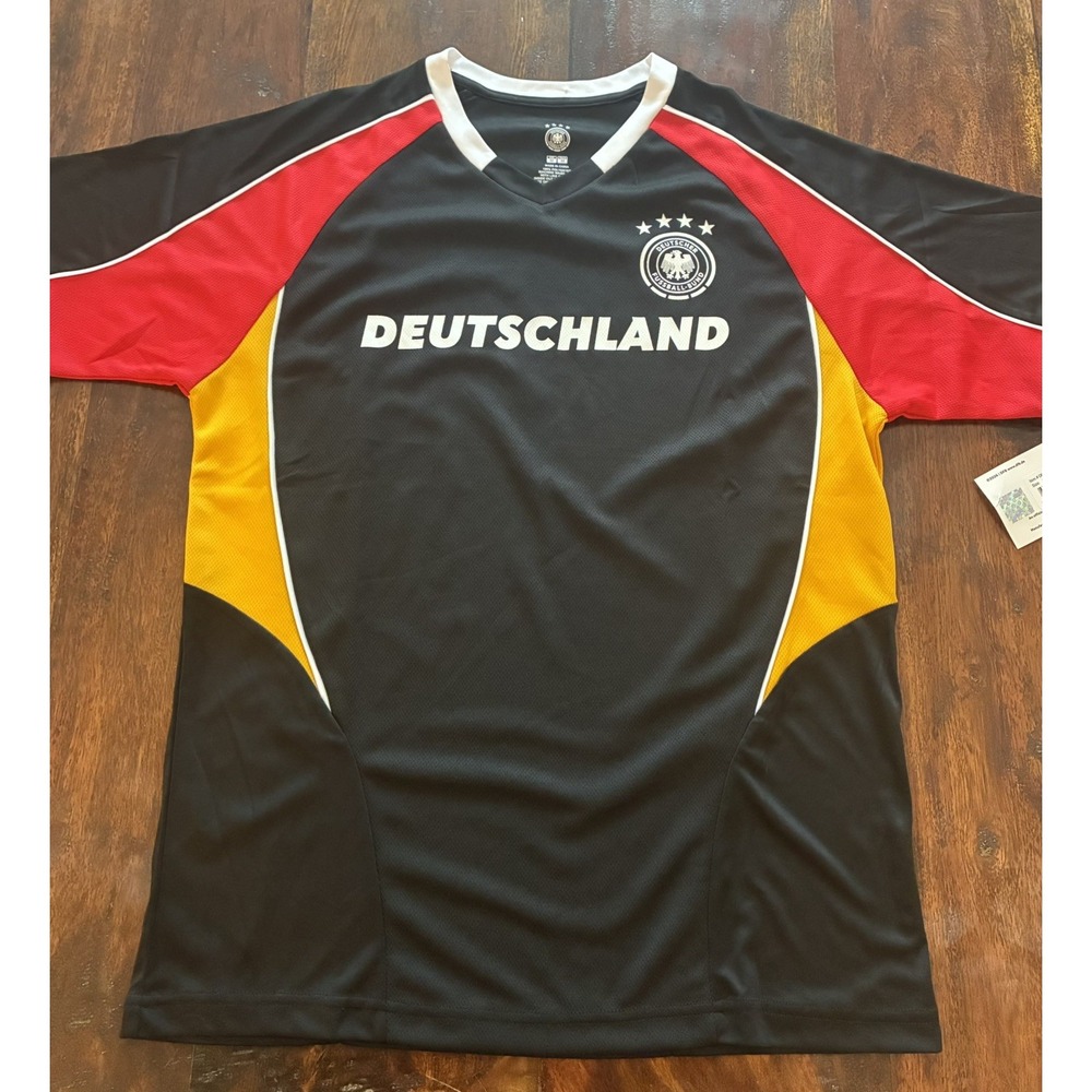 Deutschland Germany Soccer Jersey~ Mens M~ Black DFB Football Shirt NWT
